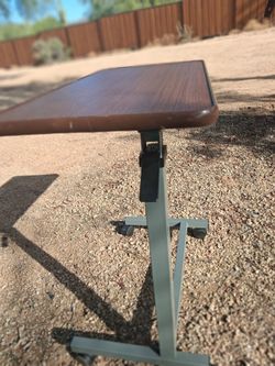 Adjustable Overbed Table with Wheels