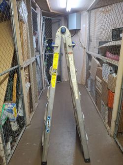 A frame extension ladder.