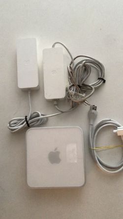 Apple Mac mini model A1283; (2) Mac Mini 110W power adapters