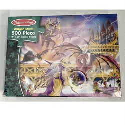 Melissa & Doug Dragon Storm Jigsaw Puzzle 500 Pc  Fantasy Castle NEW SEALED