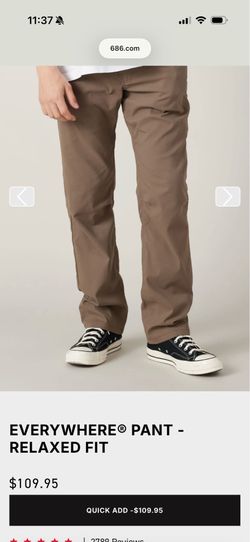 686 men’s everywhere pant relaxed fit brand new with tags