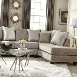 Sectional New Hollywood Silver