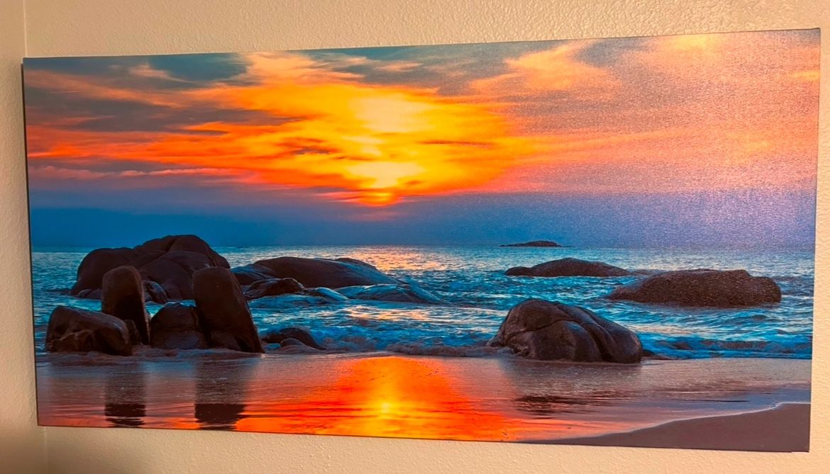 Beach Waves on the Rocks Canvas Picture