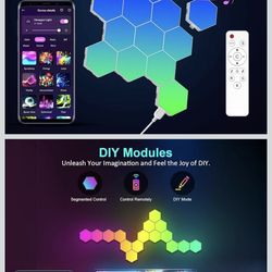 JIMIMORO 20-Pack Hexagon Light Panels - Smart RGB LED Wall Lights with App & Remote - Music Sync Gaming Lights for Gamers, Game Room Decor, Gaming Equ
