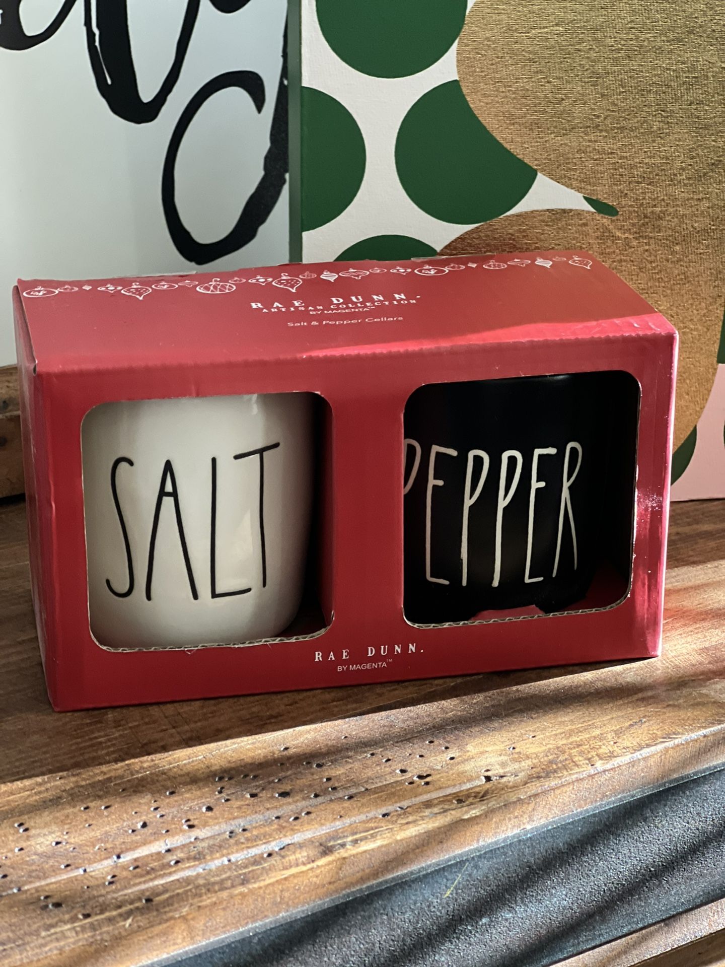 Rae Dunn salt and pepper cellers NWT