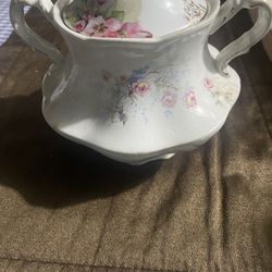 Vintage Sugar Bowl With Lid 