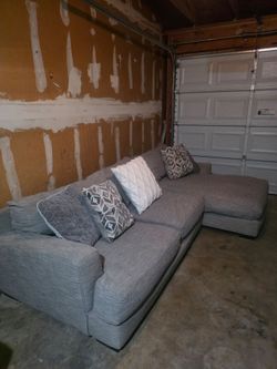 Grey 2pc Plush Sectional - Free Delivery