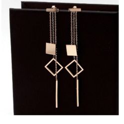 Tassel Earrings, 18k Rose Gold Stainless