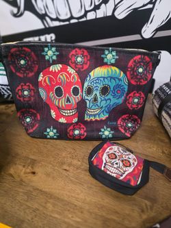 Sugar Skull Day of the Dead Shoulder Bag & Pouch Bag