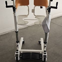 Patient Chair Transferred Lift Wheelchair w/180° Split Seat and Bedpan 440 lb..
