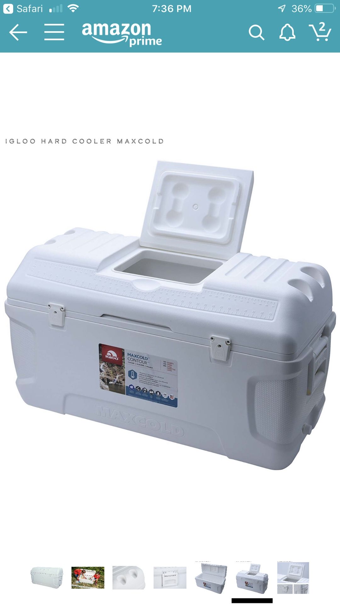 Igloo 165 quarts Maxcold - In great condition. Amazon sells it for $140. Selling for $80. 00. If you see the ad itʼs still available.