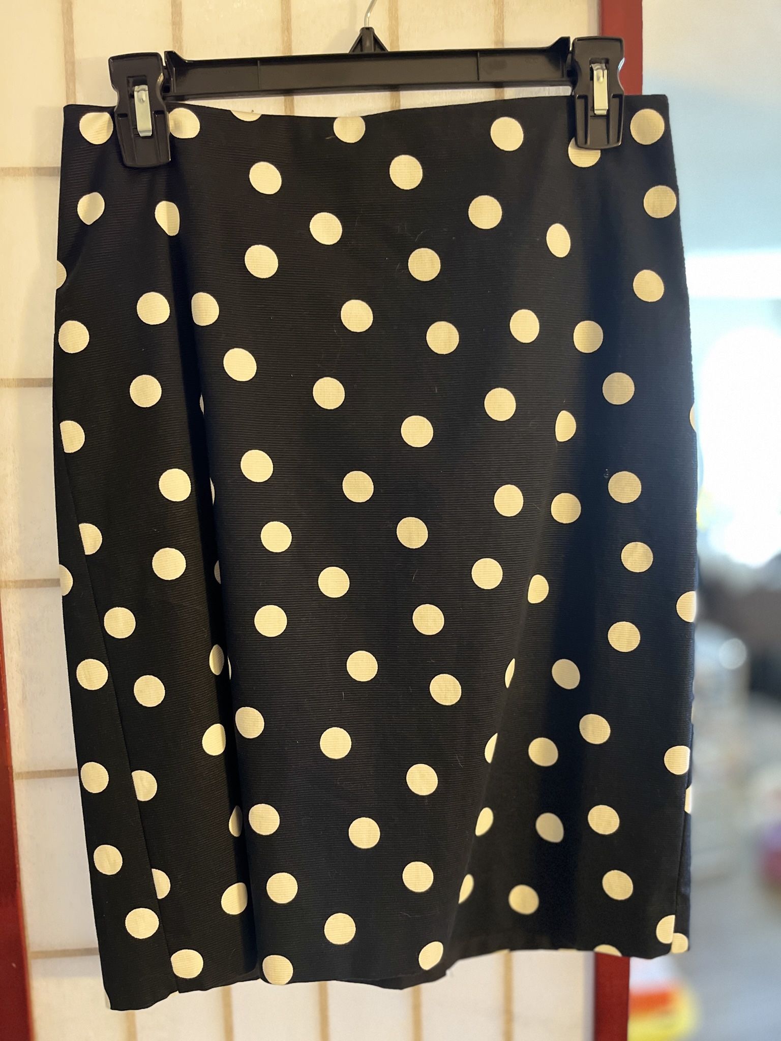 Ann Taylor Knee Length Polka Dot Skirt