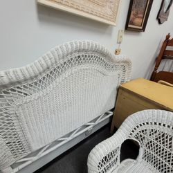Full Size Wicker Headboard 
