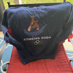 Vintage Unisex Athens Greece 2004 Olympic Games Long Sleeve T-Shirt Size Large Imported From Greece (1 available) 
