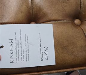 NEW Pottery Barn Kirkham Tufted Leather Stools – $449 Each6
