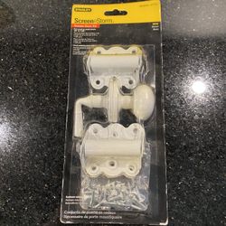 STANLEY White Screen Door Hardware Kit for Wood or Metal Door 7/8" to 1-3/8'