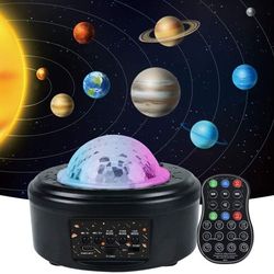 Star Projector Night Light Projector with LED Galaxy Ocean Wave Projector Bluetooth Music Speaker for Baby Bedroom,Game Rooms,Party,Home Theatre,Night