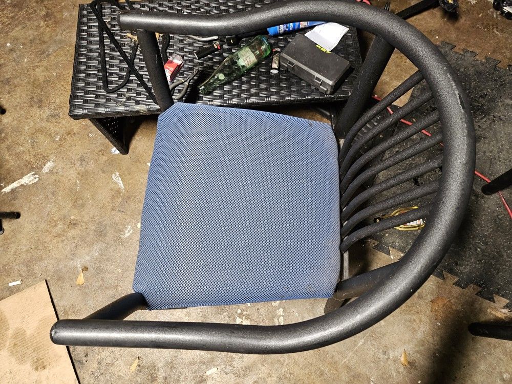 4 Black Metal Chairs