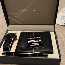 Watch/ Wallet And Pen Set