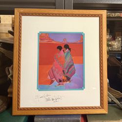 AUTHENTIC SIGNED Amado Maurilio Pena “Danza De Colores” Painting Lithograph