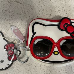 Hello Kitty Red Glasses Coin Purse