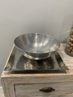 Metal bowl and plate. Will separate