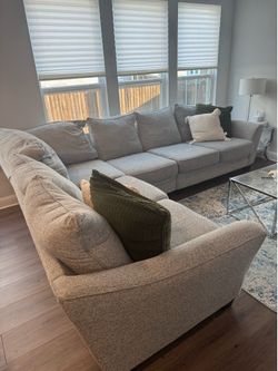 Large, Sectional Couch with Deep Seats