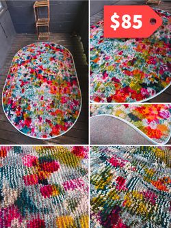 Unique Loom Chromatic Oval Area Rug 5’3” x 8’ – Multicolor