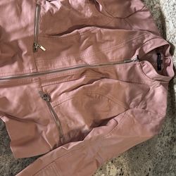 pink suede jacket women 