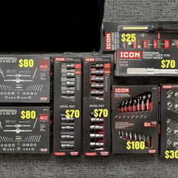 Icon Tools New Condition Prices Are Labeled In The Picture Wrench Set Lights Sockets