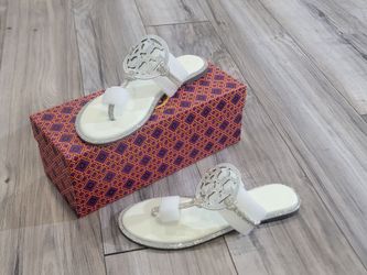 Tory burch white sandals