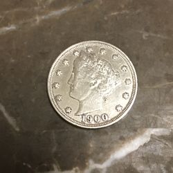 1900 V Nickel Coin