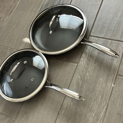 Hexclad 4 Piece Set 12” And 10” Pans With Lids