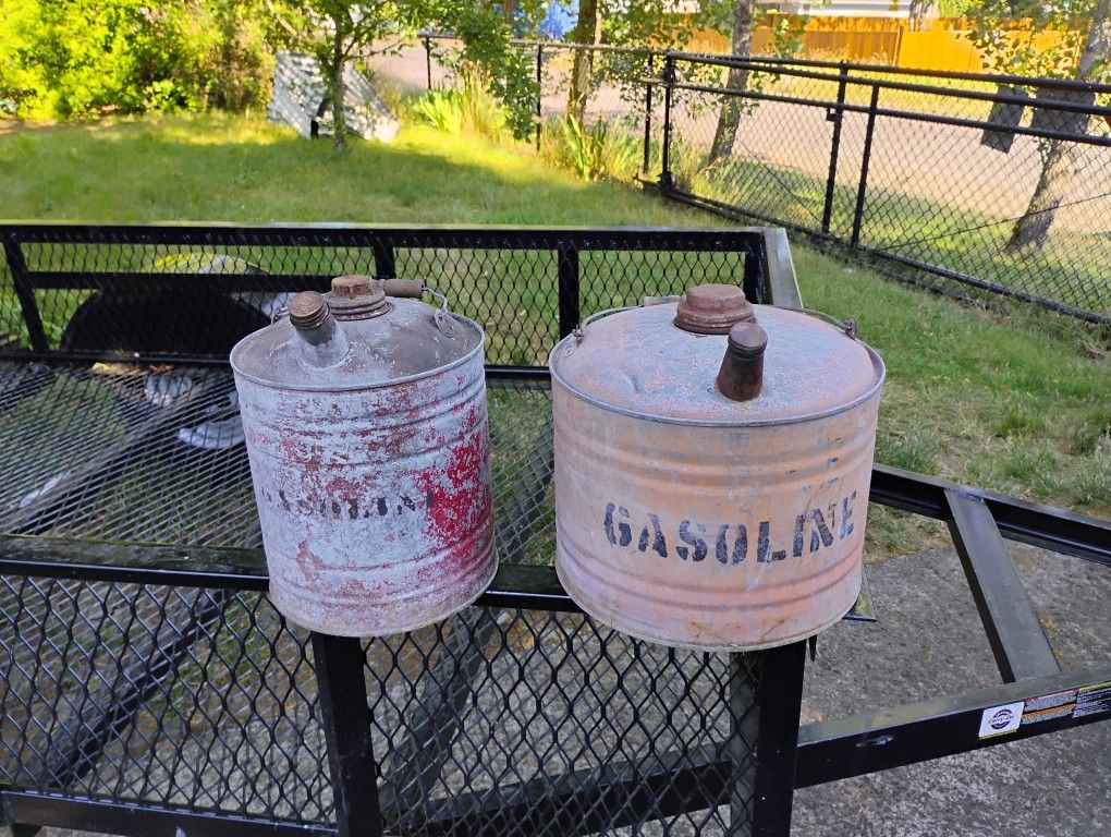 Antique Metal Gas Cans ⛽ $20