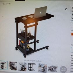 Mobile Snack Side Table Sofa Couch Bedside, NEW