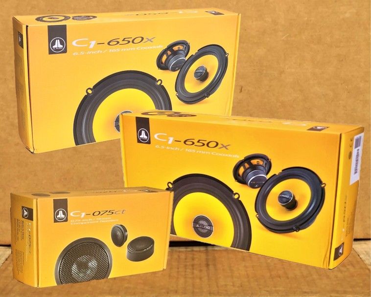 🚨 BLACK FRIDAY 🚨 JL Audio Evolution C1 Series Car Speakers 3 Sets 6 1/2" 2-Way Coaxials & 3/4" Tweeters 550 Watts Package 🚨 No Credit Needed 🚨 