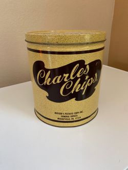 Vintage Charlie Chips Can