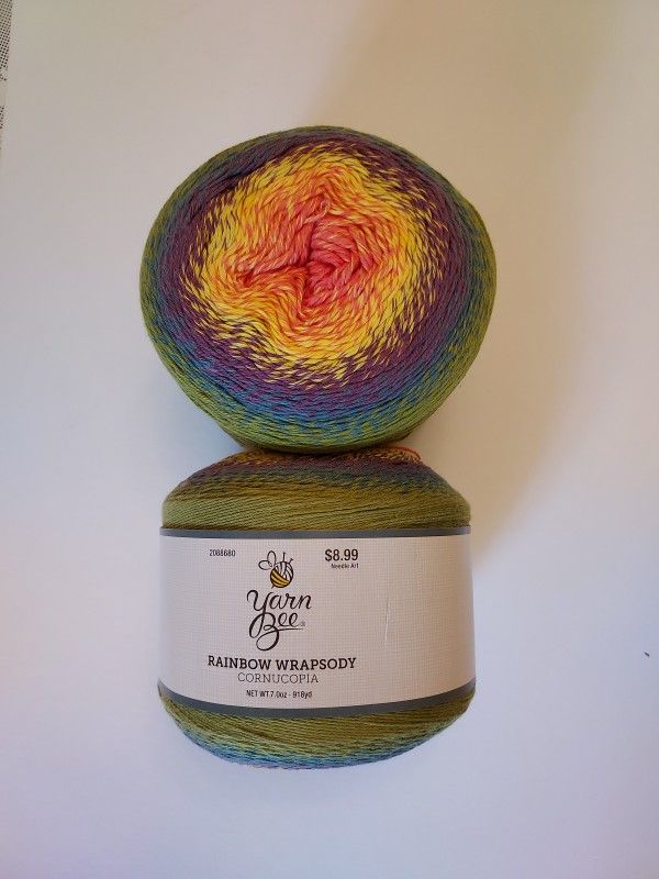Yarn Bee Wrapsody, 2 Skeins, "Cornucopia" 918 Yards Each