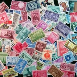 50 Pcs USA Stamps Lot RANDOM   - VINTAGE STAMPS  From All Over The US - Bulk USA Stamps RANDOM - Antique Retro Ephemera - Art Collectibles