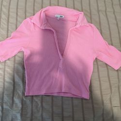 women’s fashion nova collared v neck crop top