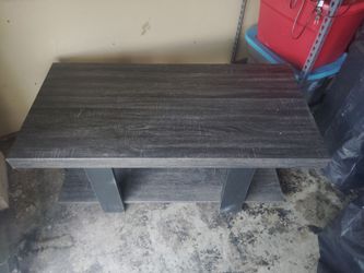 Dark grey wood coffee table