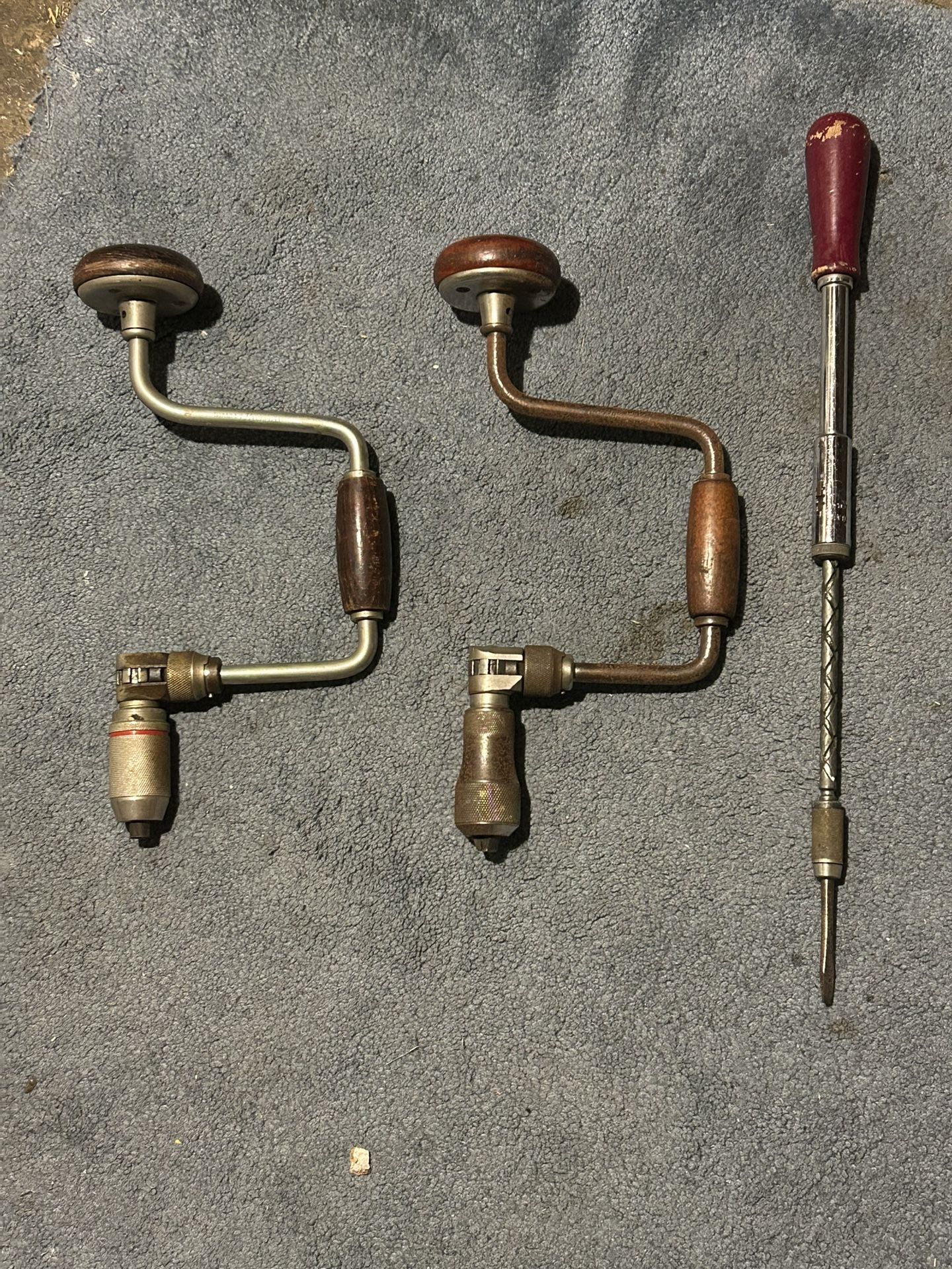 Vintage Stanley Hand Drills And Screwdriver