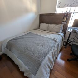 Queen Bed With Storage, Mattress And  Inbuilt USB Port 