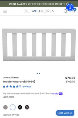 Toddler Guardrail for Delta Emery 4-in-1 Convertible Crib