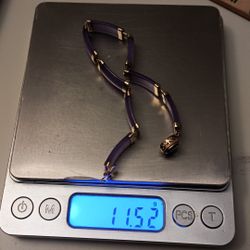 14K Lavender Jade Bracelet 