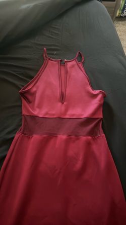 Red Formal Halter Neck Dress