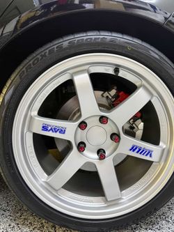 Original TE37 18x9.5 +38 5x120 Titanium Silver