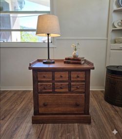 Gorgeous solid oak apothecary styled nightstand
