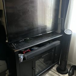 LG Smart TV/TV Stand With Fireplace 