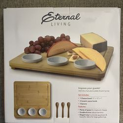 Bamboo Cheese Board Set